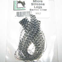 Micro Silicone Legs Barred Clear Hareline